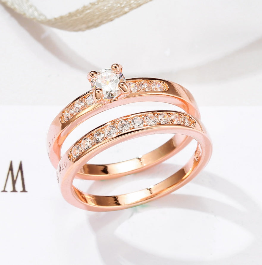 Rose gold-plated ring