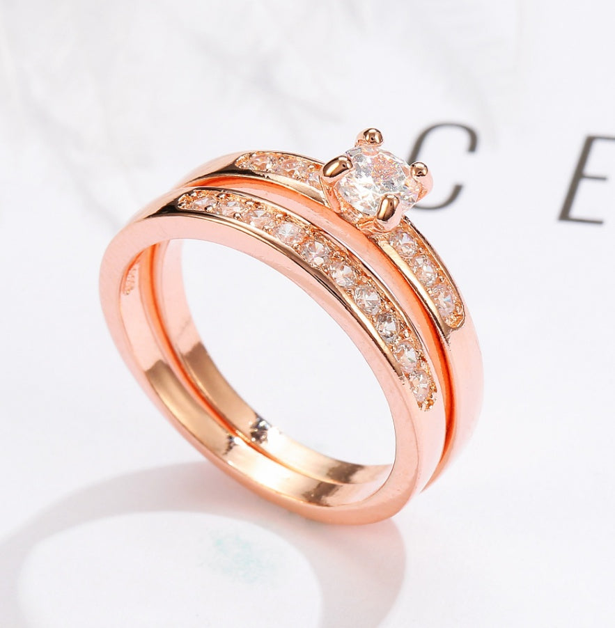 Rose gold-plated ring