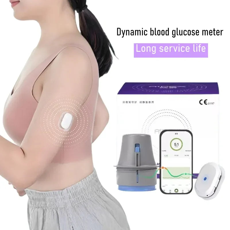 Aidex cgm Sensor Transmitter Glucometer kit continuous glucose monitor without puncture Diabetes Testing