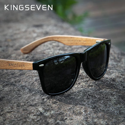 KINGSEVEN Wooden Polarized Sunglasses  UV400 Protection