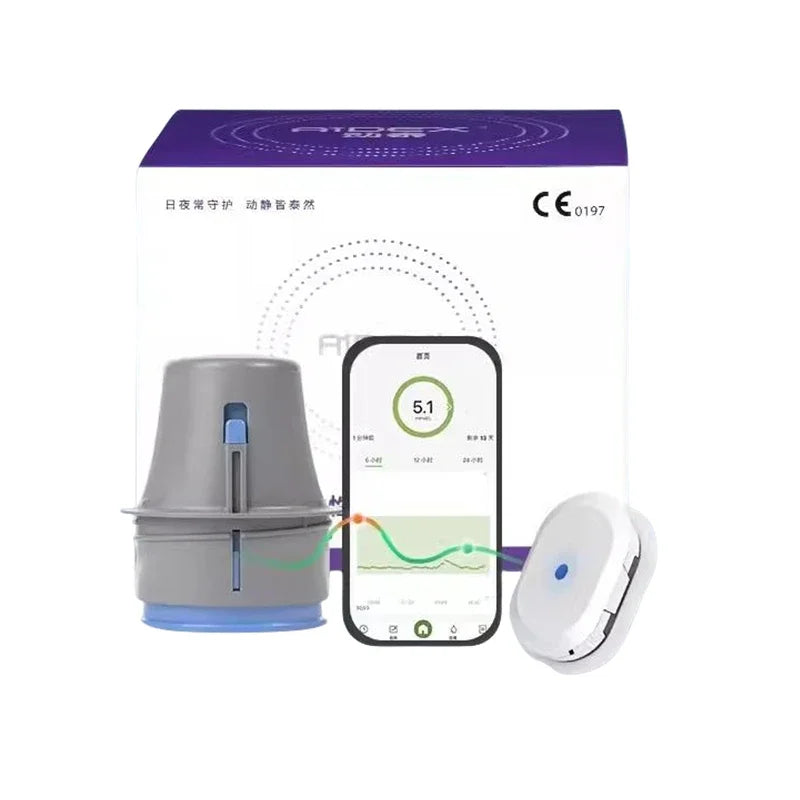 Aidex cgm Sensor Transmitter Glucometer kit continuous glucose monitor without puncture Diabetes Testing