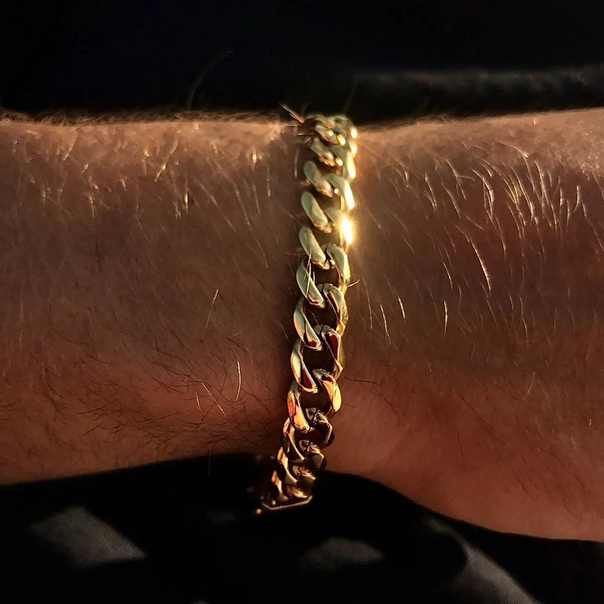 Stainless Steel Cuban Chain Bracelets for Men,